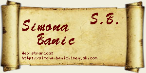 Simona Banić vizit kartica